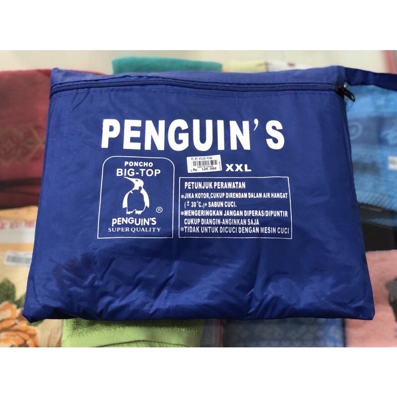 JAS HUJAN PENGUINS BIG TOP PARASIT Size XXL JAS HUJAN/MANTEL PENGUIN BIGTOP PONCO BAHAN PARASIT ANTI AIR