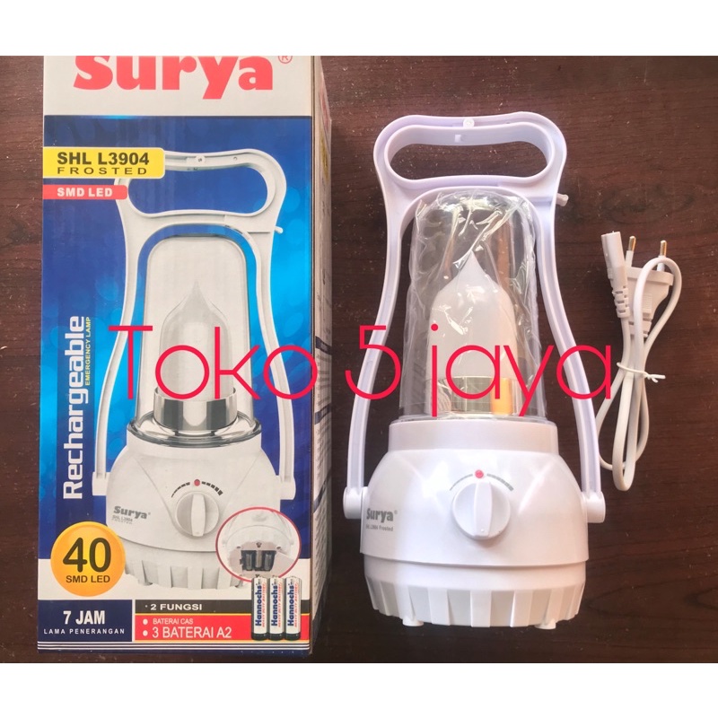surya emergency / lampu emergency / lampu darurat / lampu charger / lampu cas