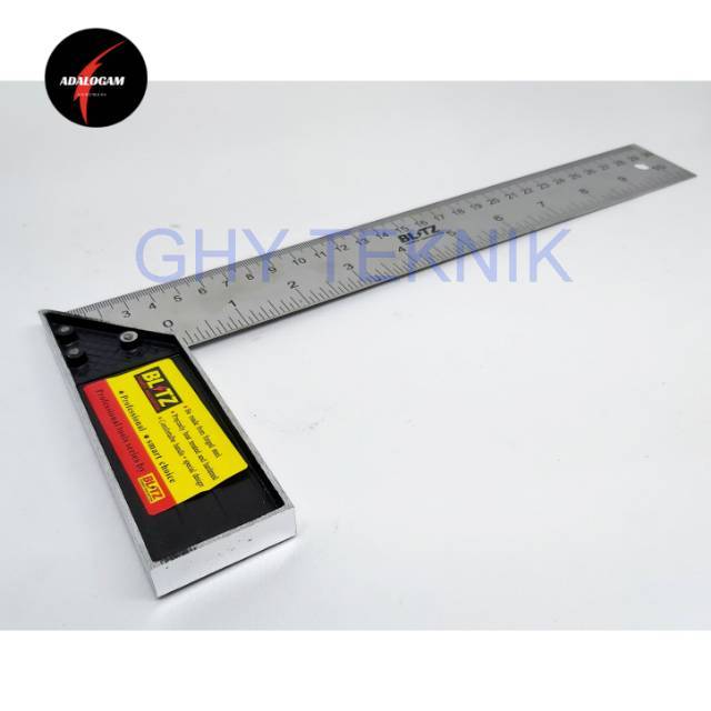 

Penggaris Siku Tukang 30 cm Stainless - Pasekon 12 inch