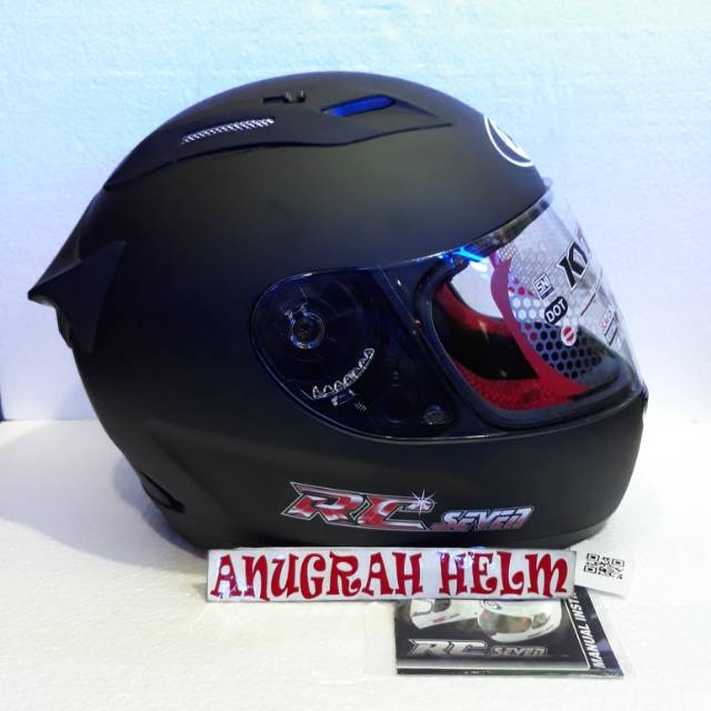 HELM KYT RC SEVEN HITAM DOff FUll FACE