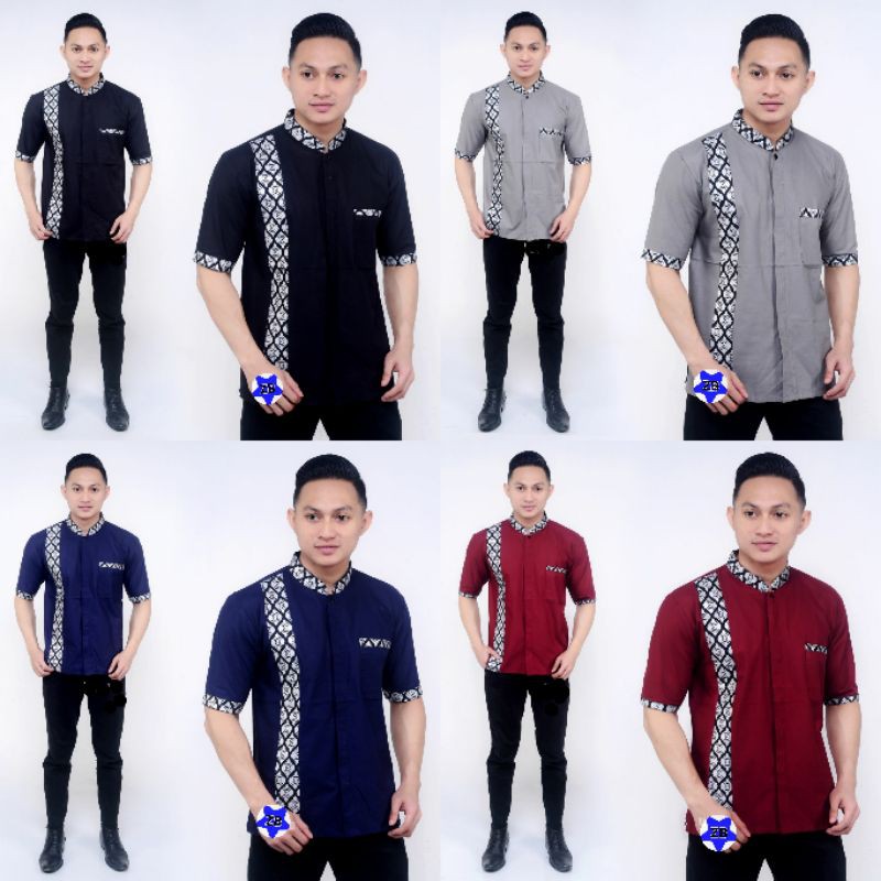 Baju Batik Pria Kemeja Pria Santa Ricci / Kemeja Pria Batik Kertabumi Sopal Prada Murah