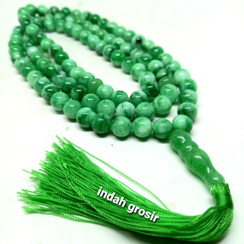 Tasbih Batu Giok Original 99Butir 8mm