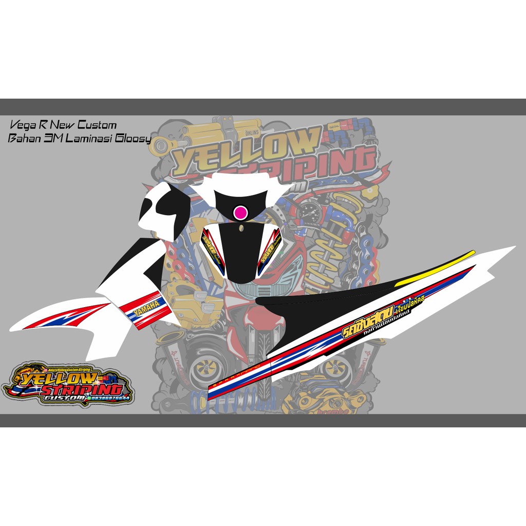 STRIPING CUSTOM VEGA R NEW GARIS THAILAND MOTIF