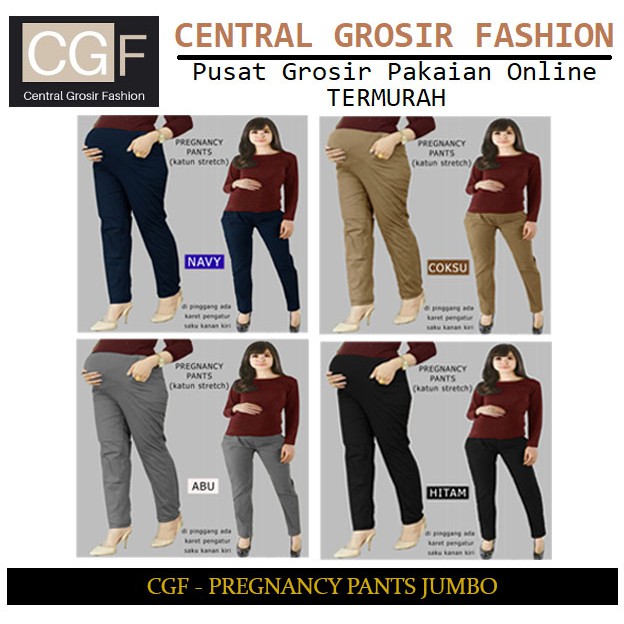 Celana Hamil - Central Grosir Fashion (CGF) - Ukuran XL-4XL - Matt Katun Stretch