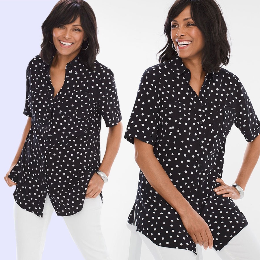 BLOUSE WANITA CHICOS TUNIC SHIRT BLOUSE