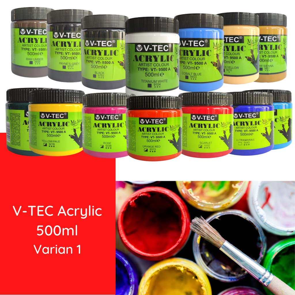 V-TEC Artist Acrylic Paint 500ml / Cat Acrylic V-TEC 500ml