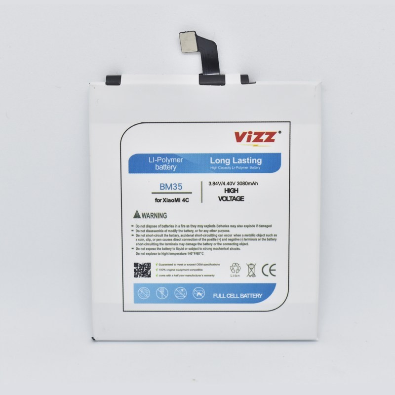 Vizz Double Power Battery Batre Baterai Vizz Xiaomi MI4C Mi 4C BM-35 BM35 BM 35