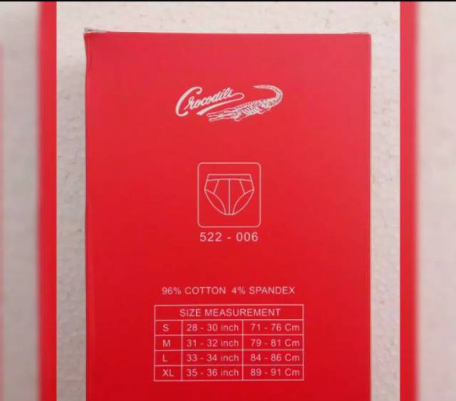 (2pcs) Cd crocodile / cd pria / underwear crocodile merah /celana dalam  / crocodile