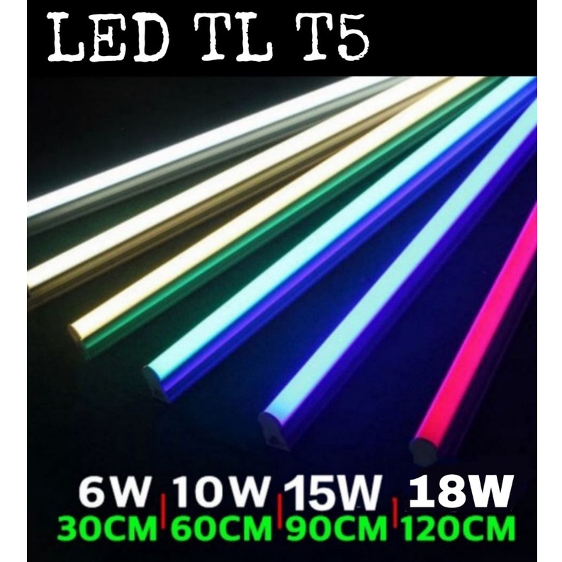 Lampu TL Neon T5 LED 6w/10w/15w/18w Tube Warna Warni/Lampu neon LED