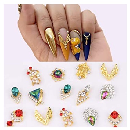 Nail charms nail gems hiasan berlian kuku aksesoris nail kutek gel polish swarovski crystal ab