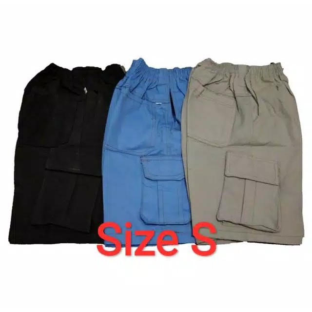 CELANA PENDEK ANAK LAKI-LAKI / Celana Cargo Pants Kids Saku Kimpul S M L