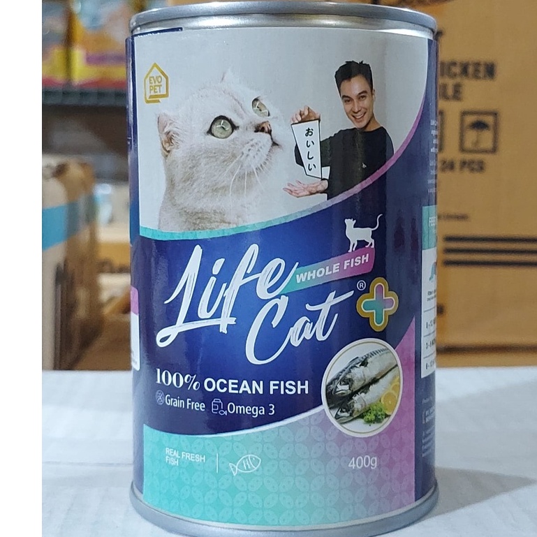 MAKANAN KALENG KUCING DEWASA DAN KITTEN LIFE CAT PLUS - 400 GR