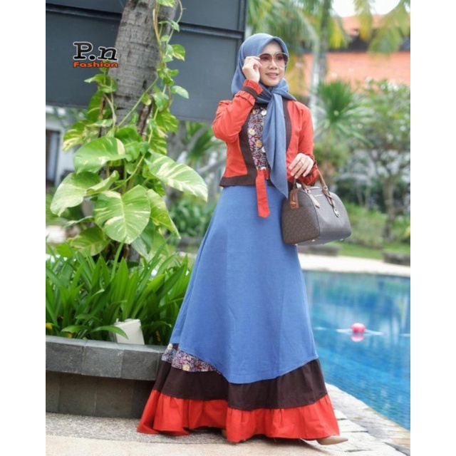 Gamis 1401 PN FASHION | Gamis Pn 1401 fashion | gamis pn fashion | gamis polos | gamis motif | pn GM