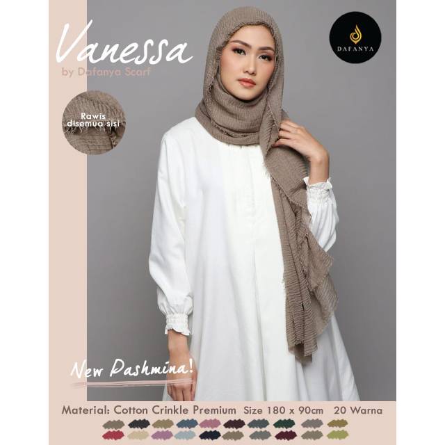 Kerudung Crinkle Pashmina Shawl - Dafanya Vanessa edition