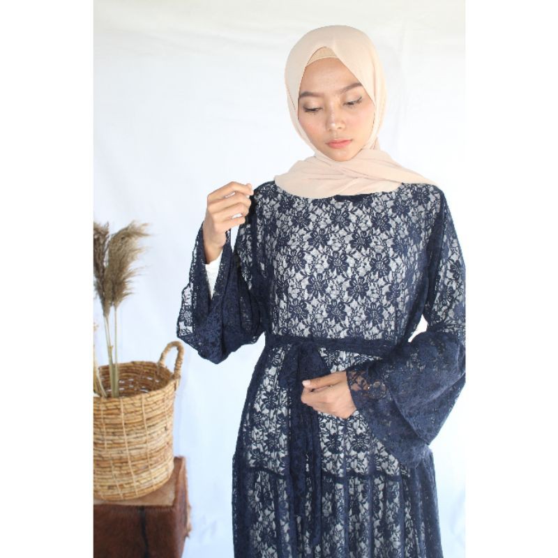 RUBY DRESS GAMIS BROKAT PREMIUM BUAT KONDANGAN, TUNANGAN DAN SERAGAM BRIDESMAID