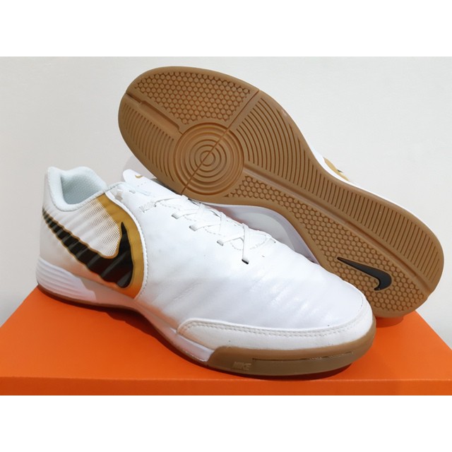 nike tiempo white and gold