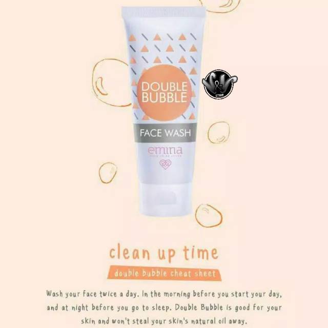 EMINA DOUBLE BUBBLE FACE WASH/ EMINA/ SABUN MUKA/ SABUN WAJAH/ PEMBERSIH WAJAH/PERAWATAN WAJAH EMINA