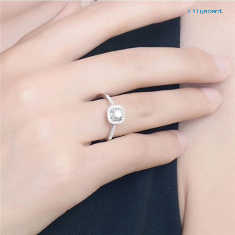 Cincin Jari Cubic Zirconia Inlaid Untuk Wanita