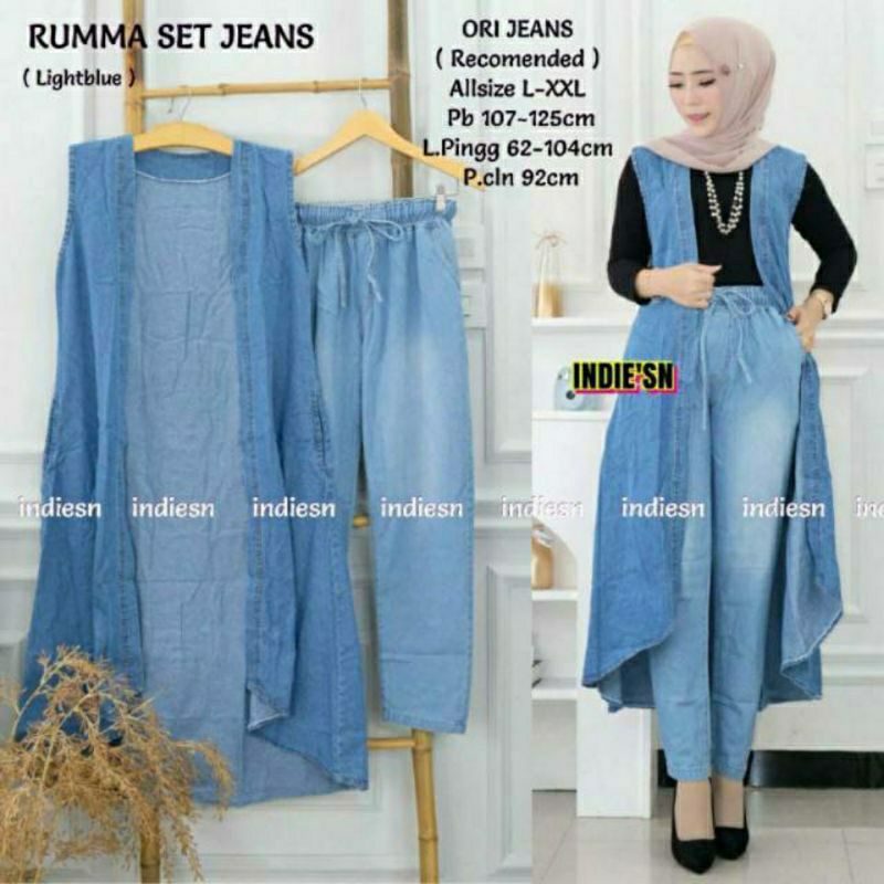 veby stelan/one set/ria eighty/set wanita/2 in 1/high quality-Rumma light 45-55kg