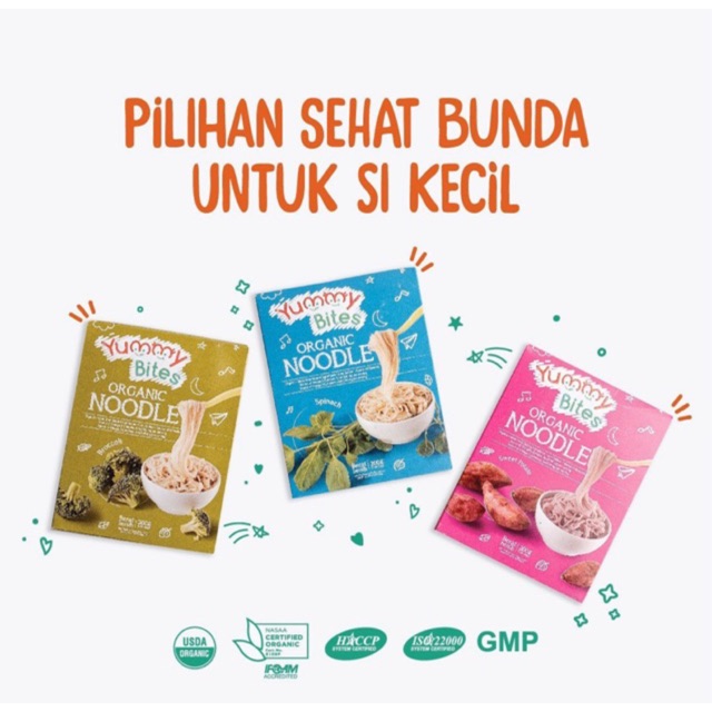 Yummy Bites Organic Baby Noodle 200gr /Mie Organic