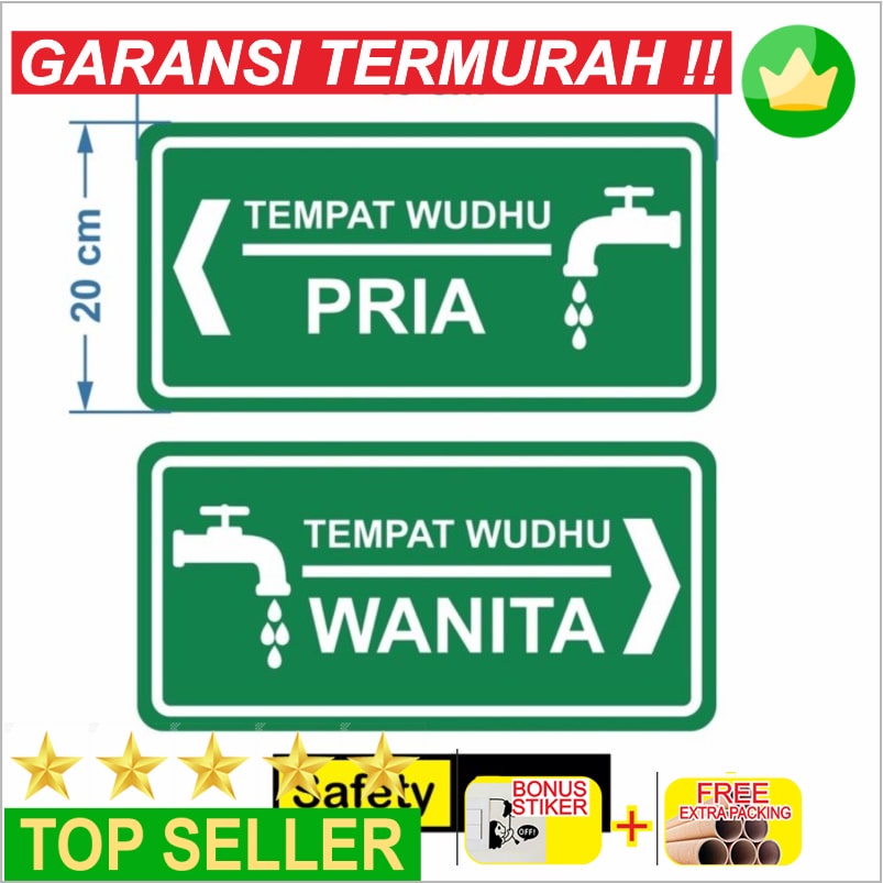 

Terlaris Rambu Sign Arah Tempat Wudhu PRIA / WANITA 40cm x 20cm Plat / Acrilik Keren