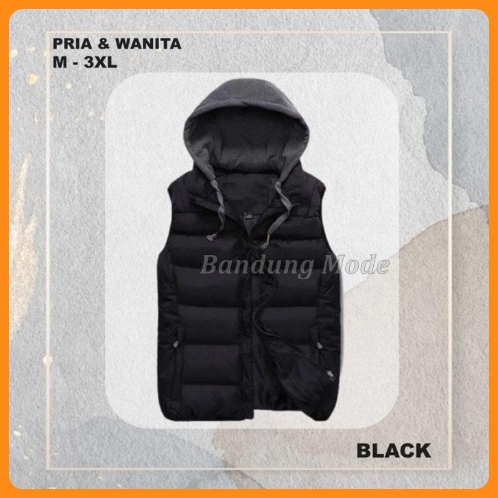 ROMPI VEST HOODIE WINDPROOF / JAKET MOTOR PARASUT LENGAN BUNTUNG / BODYVEST SLEVELESS PRIA WANITA