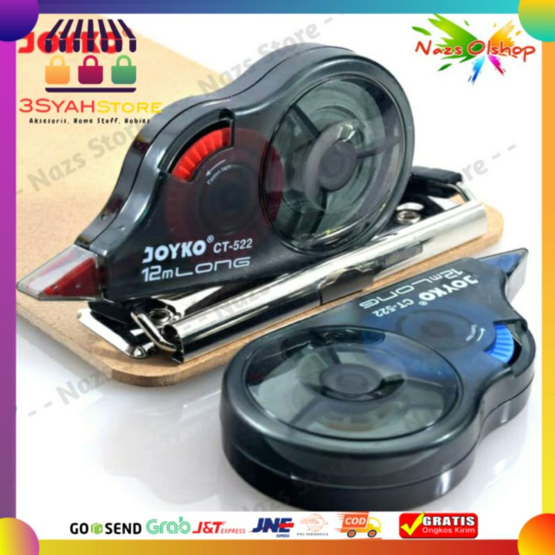 

Penghapus / Tip ex Label / Correction Tape Joyko CT-522 Tip-Ex Kertas 12 Meter
