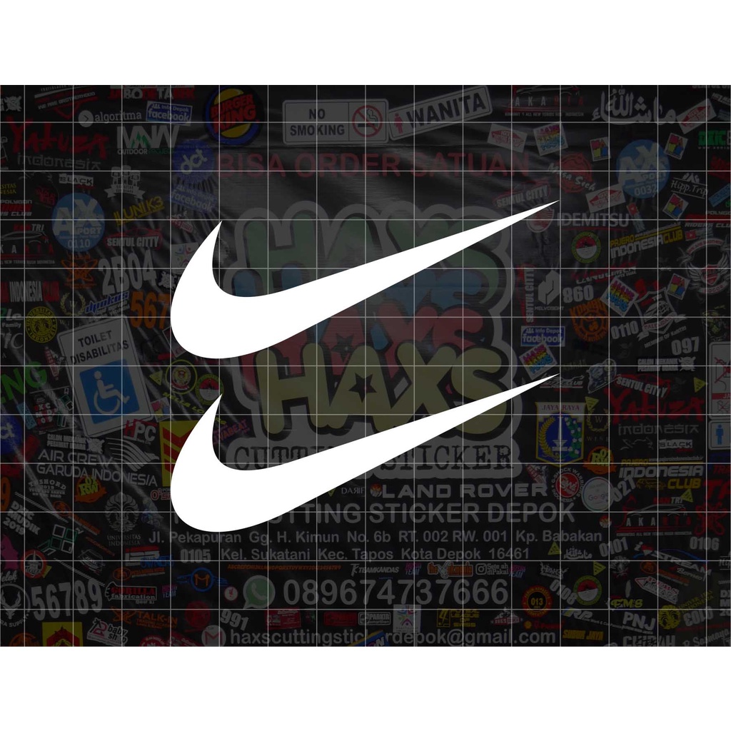 Cutting Sticker Logo Nike Ukuran Panjang 8 Cm Untuk Mobil Motor