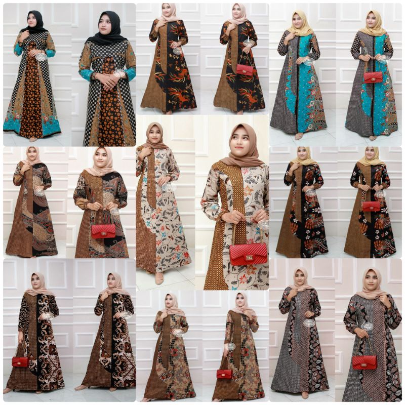 Gamis Modern 2021 Terbaru | Gamis Batik Jumbo Kekinian | Gamis Busui Matt Katun Halus Terlaris