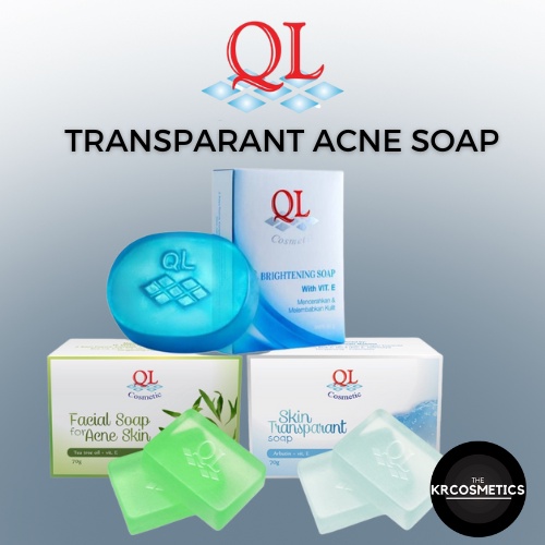 QL COSMETIC skin transparant soap facial for acne skin sabun 70 gr