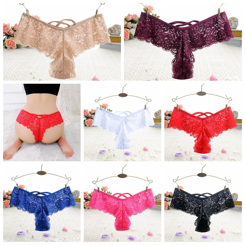 G String Lace Thong Seamless Briefs Panties Celana Dalam Wanita C151