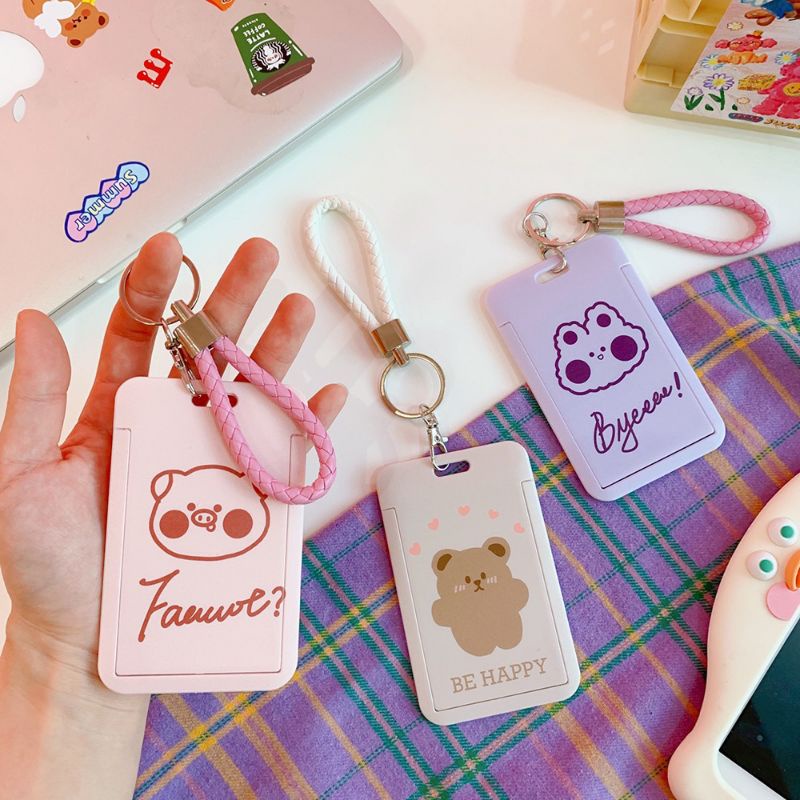 

KIANDAA NT0006 NAMETAG HOLDER PELINDUNG KARTU ID CARD BUS NAME TAG LUCU MOTIF BERUANG CUTE KOREA PC PHOTOCARD TANDA PENGENAL MAKASSAR KIANDA