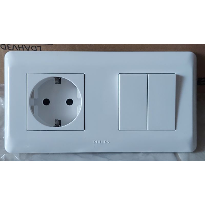 Philips Saklar Ganda+Stop Kontak
