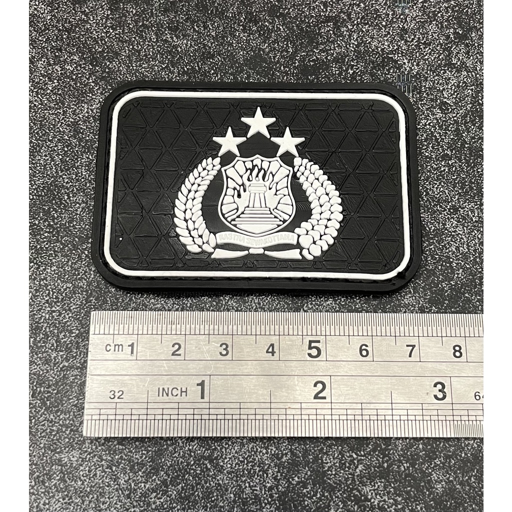 Patch Polis* Tribrata Hitam - Patch Velcro Police - Prepetan Tribrata