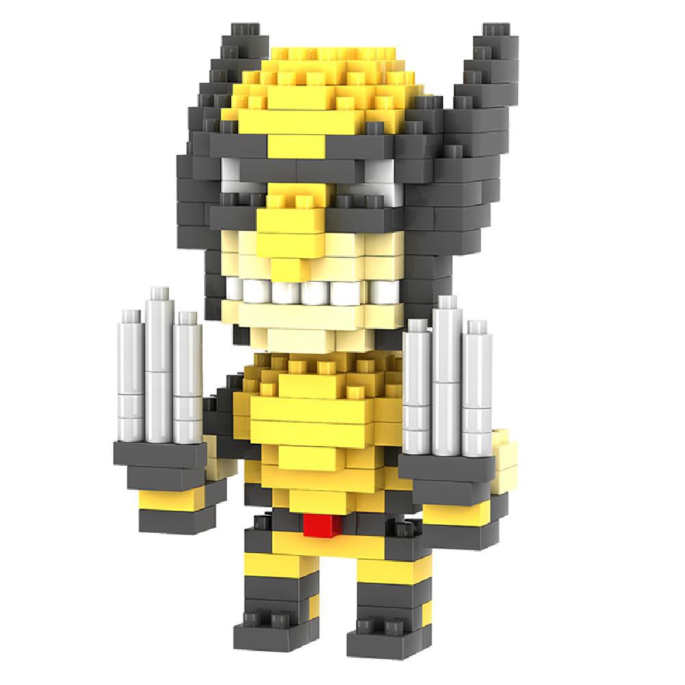 MAINAN BRICKS NANO BLOCK LOZ MEDIUM 9132 WOLVERINE XMEN.