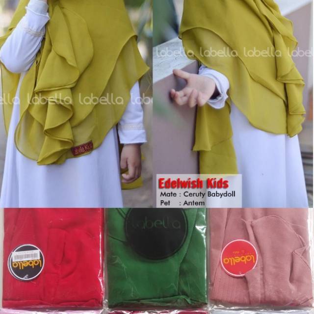 Khimar anak Edelwish Kids/Hijab Labella