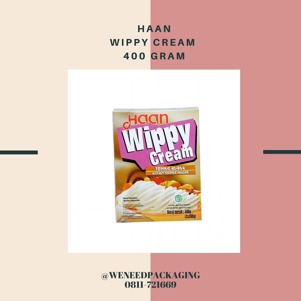 

Haan Wippy Cream 400 gram