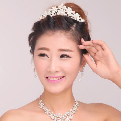 [SIAP KIRIM] AKSESORIS MAHKOTA WEDDING SIRKAM RAMBUT TIARA PENGANTIN TRP022