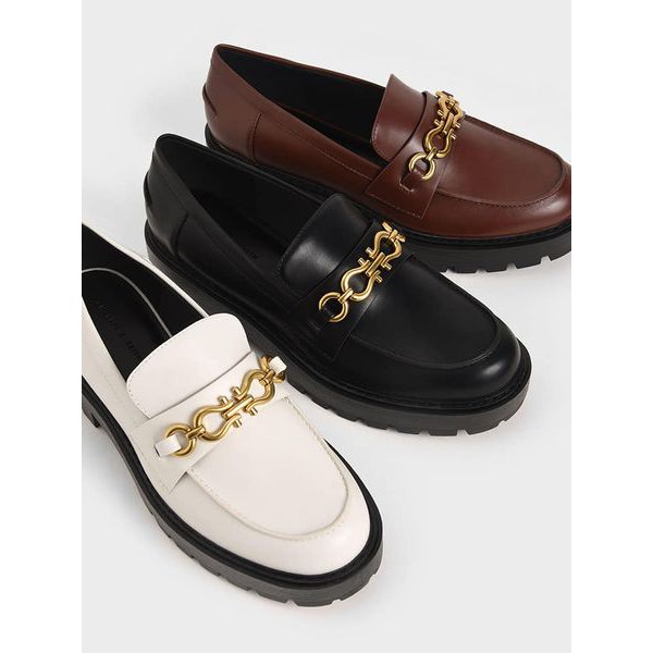 Cnk Metallic Accent Chunky Loafers Loafer Shoes Sepatu Ck C*k C&k 00536