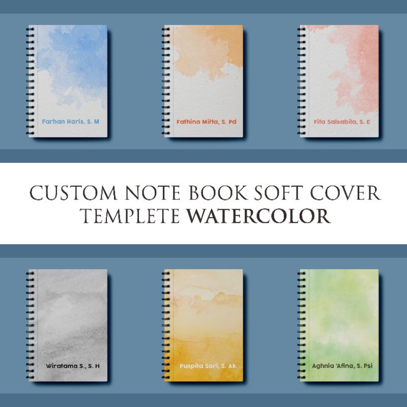 

Notebook Buku Catatan Custom A5 Soft Cover 200 Halaman Spiral Watercolor