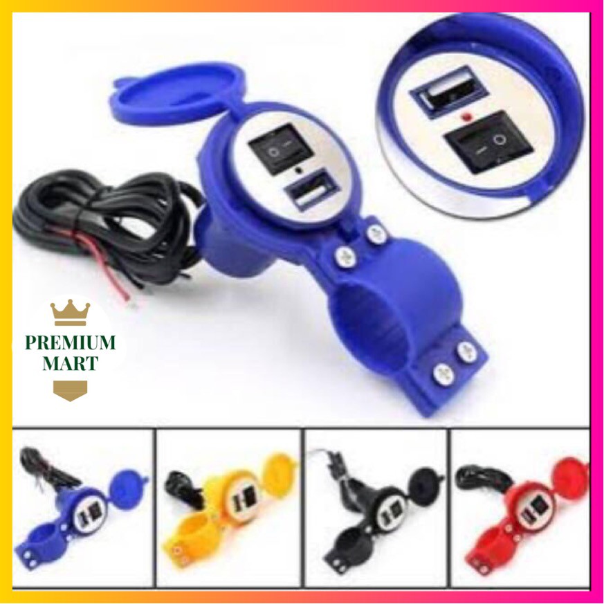 Charger Motor Usb Plug ZG18 ANTI AIR / Charger Aki Motor Untuk Berbagai Handphone