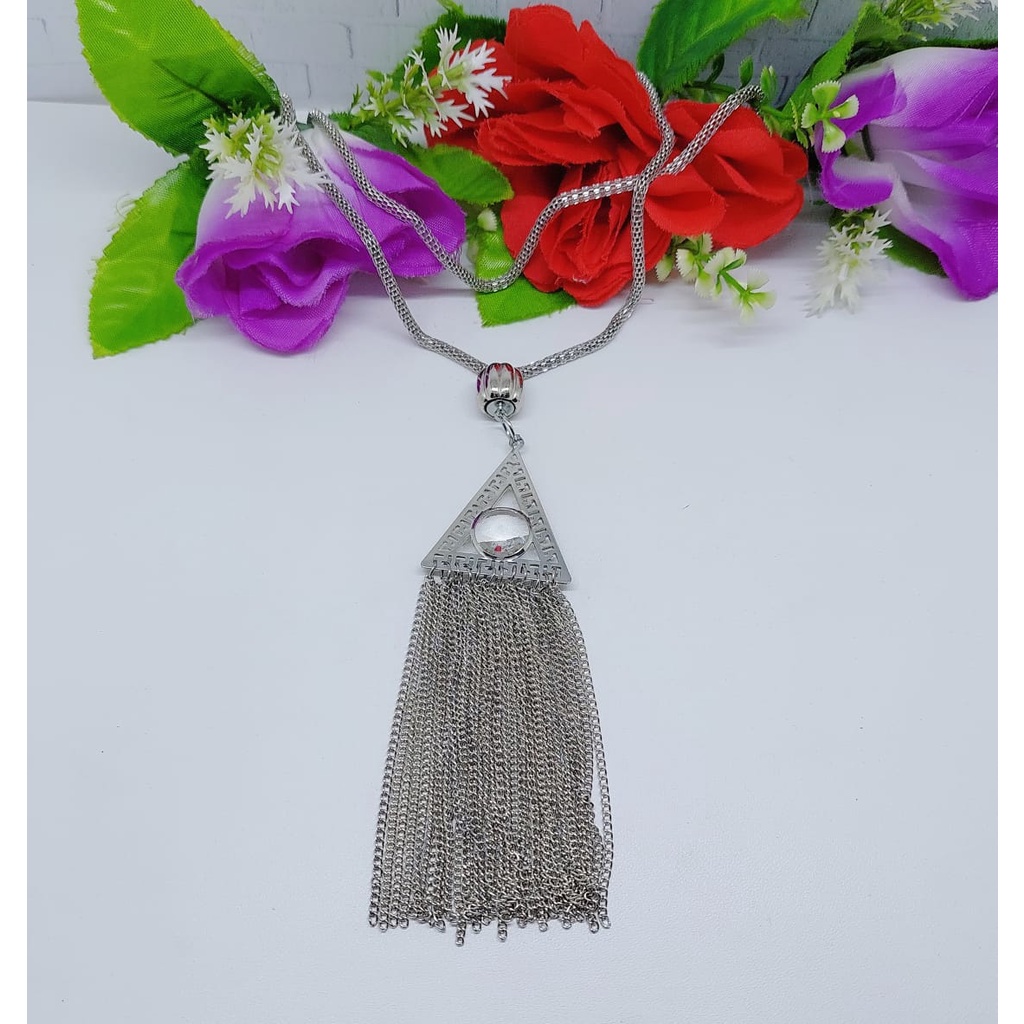 Aksesoris kalung fashion kalung elegan kalung hijab aksesoris cantik kalung daun elegan cantikA40-43