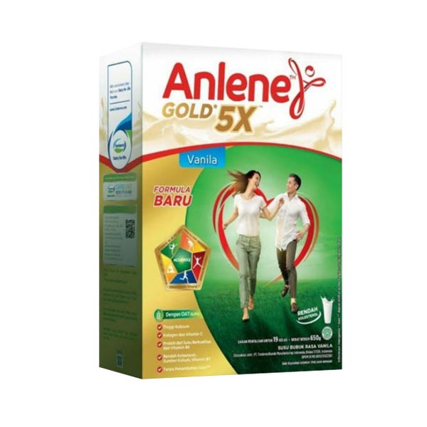 Promo Harga Anlene Gold Plus 5x Hi-Calcium Vanila 650 gr - Shopee