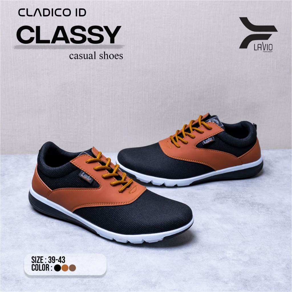 LAVIO Classy Sepatu Sneakers Kasual Pria Original High Quality Premium Sneaker Casual Outdoor Formal Terbaru Model Keren dan Trendi