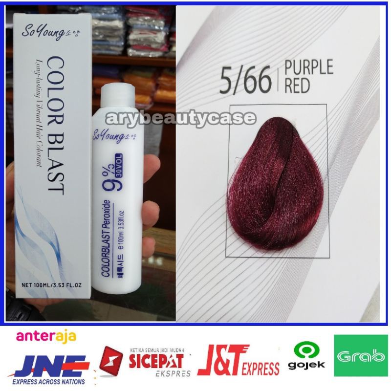 So young color blast cat rambut + oxidant 5/66