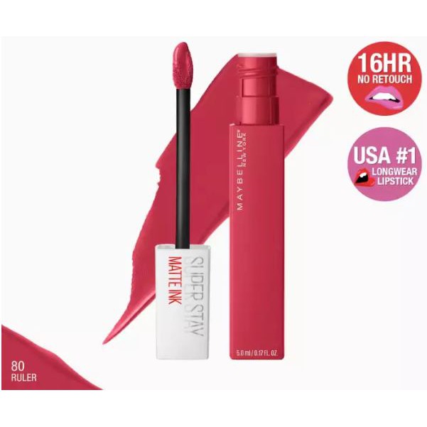 Best Favorite MAYBELLINE Super Stay Matte Ink Liquid Lipstick - 80 RULER Un-Nude Edition