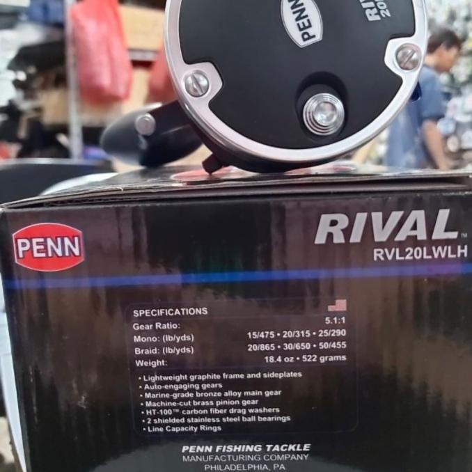 reel pancing overhead oh penn rival 15 atau 20 lw lwlh