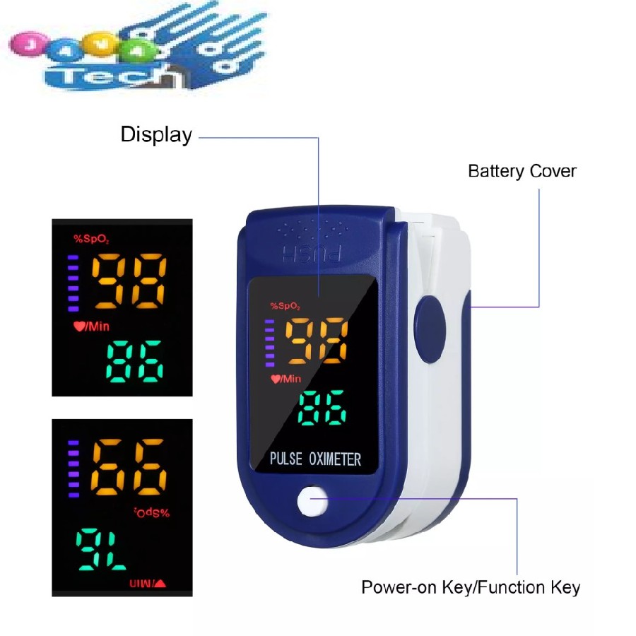 Digital Fingertip Pulse Oximeter / Pengukur Kadar Oxigen Detak Jantung