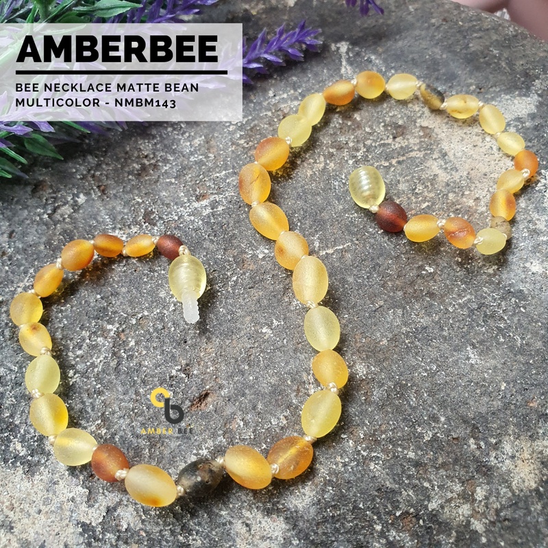 Kalung Amber Bayi dan Anak Tumbuh Gigi Matte Multicolor NMBM143 by Amber bee