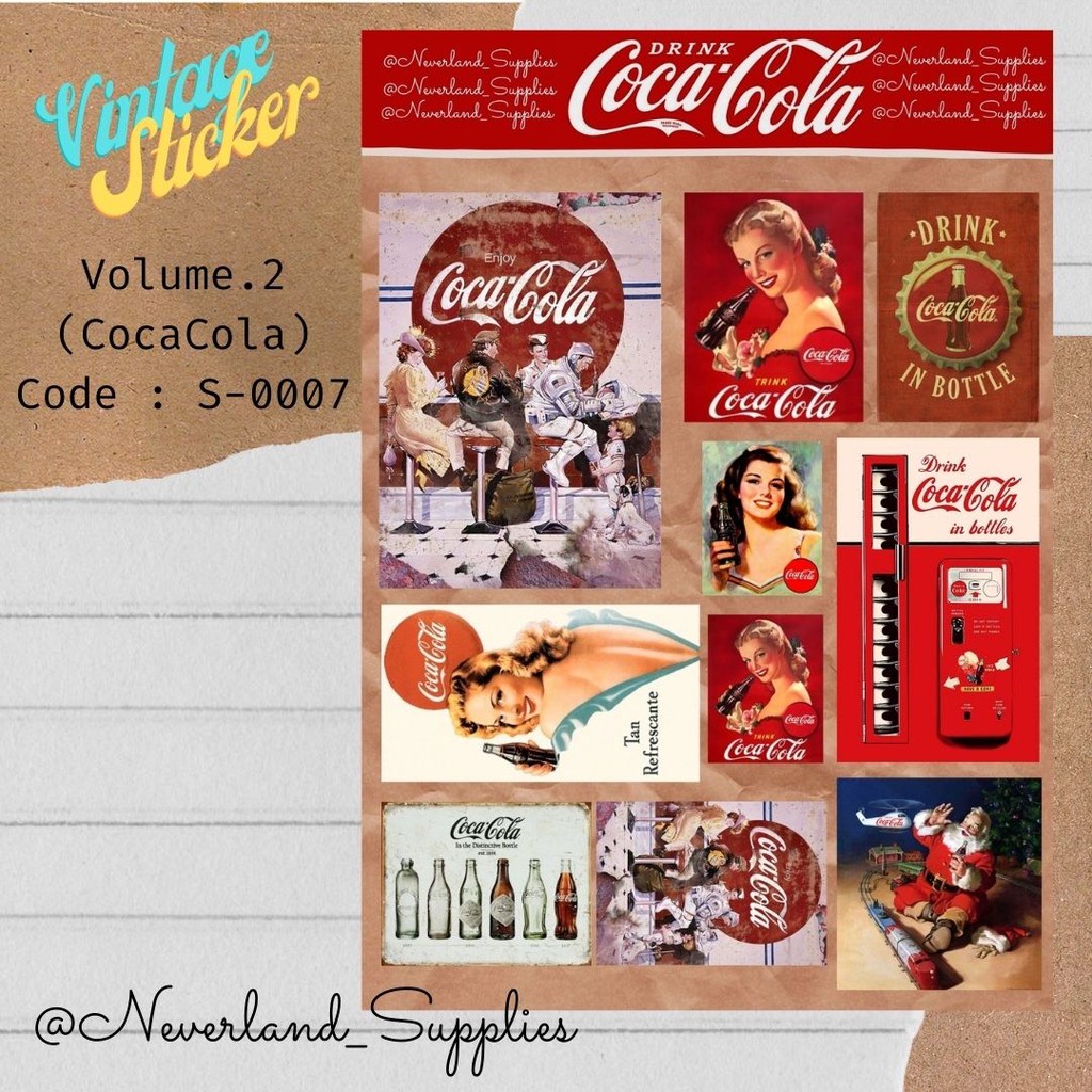 

Neverland Supplies Vintage Sticker Volume.2 (CocaCola)